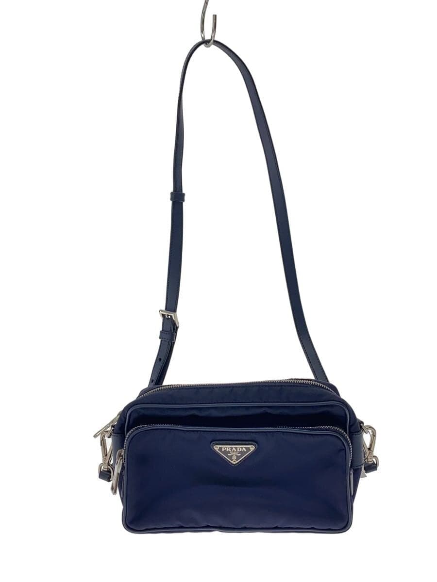 PRADA Shoulder Bag Nylon NVY Solid BT1010