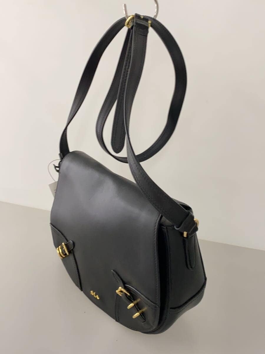RALPH LAUREN Shoulder Bag Leather BLK 2