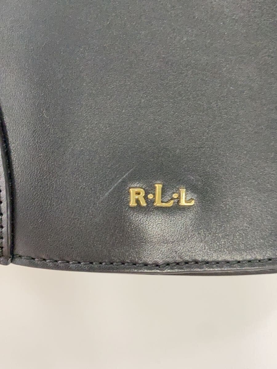 RALPH LAUREN Shoulder Bag Leather BLK 5