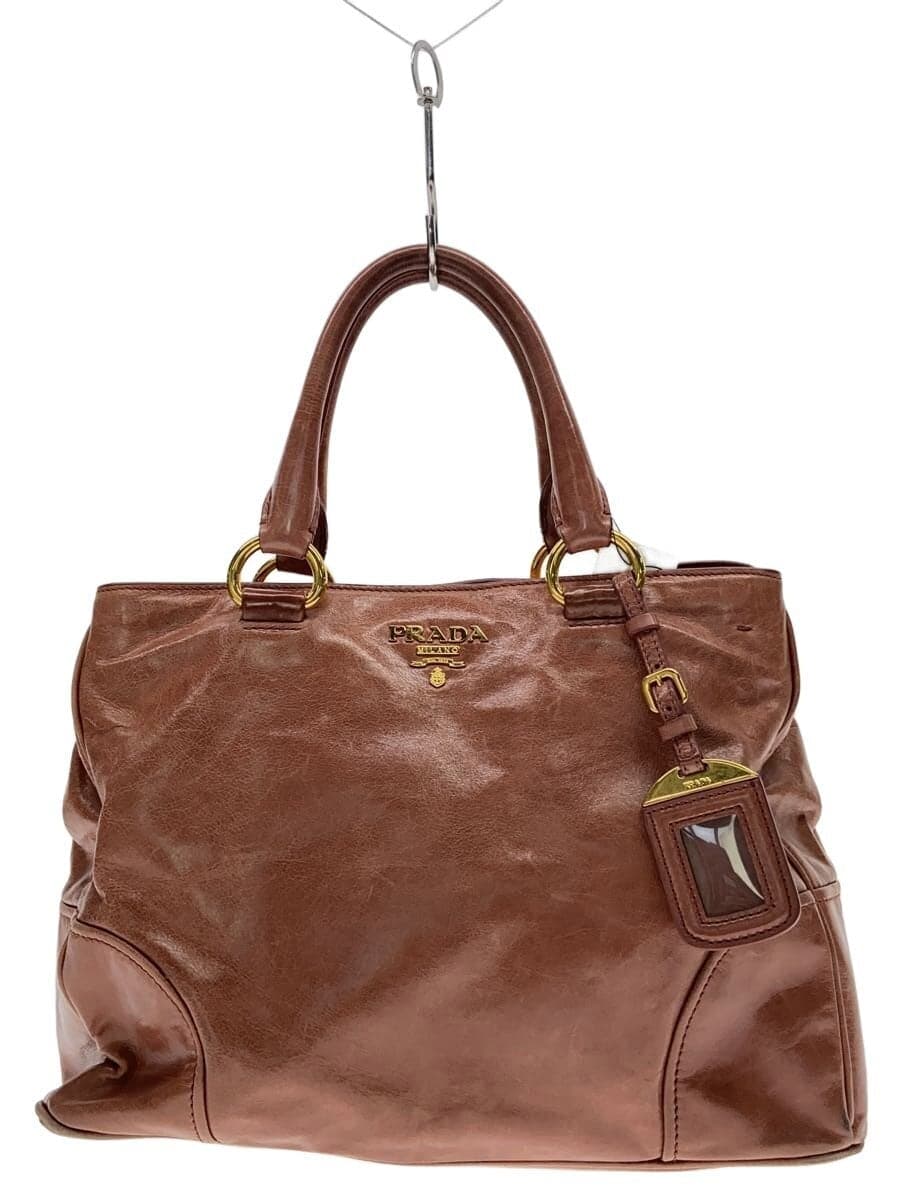 PRADA shoulder bag leather PNK plain