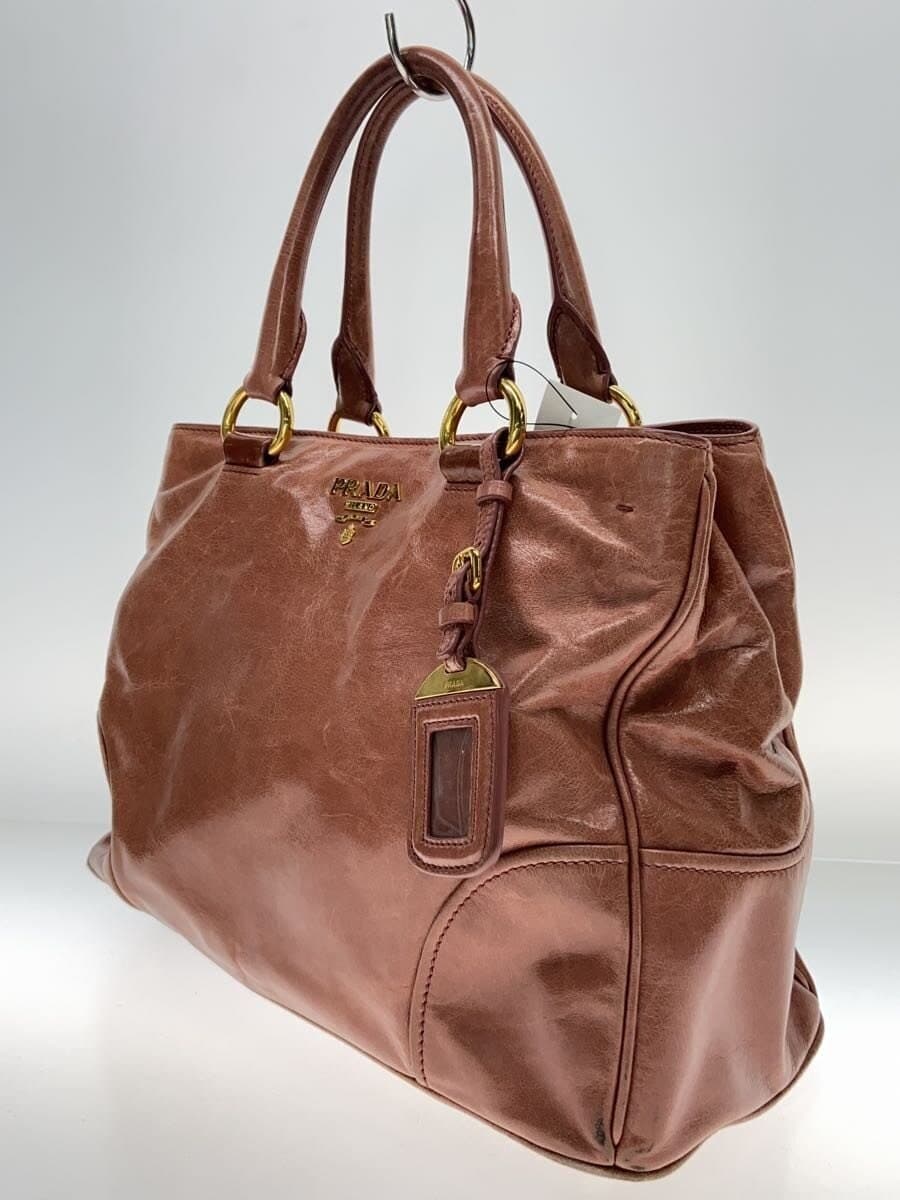 PRADA shoulder bag leather PNK plain 2