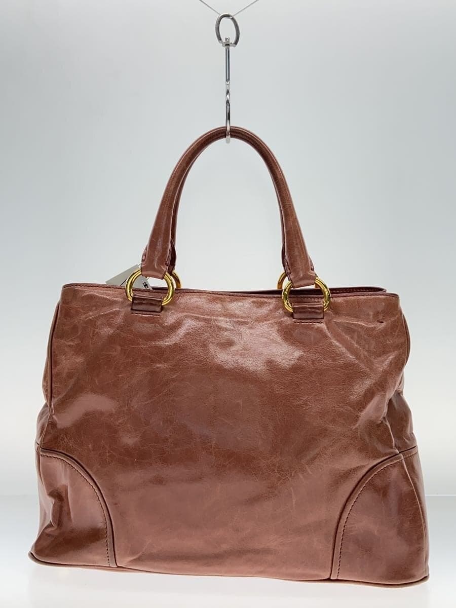 PRADA shoulder bag leather PNK plain 3