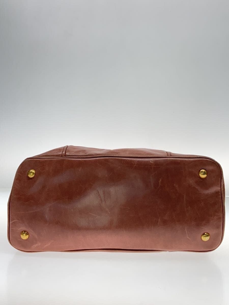 PRADA shoulder bag leather PNK plain 4