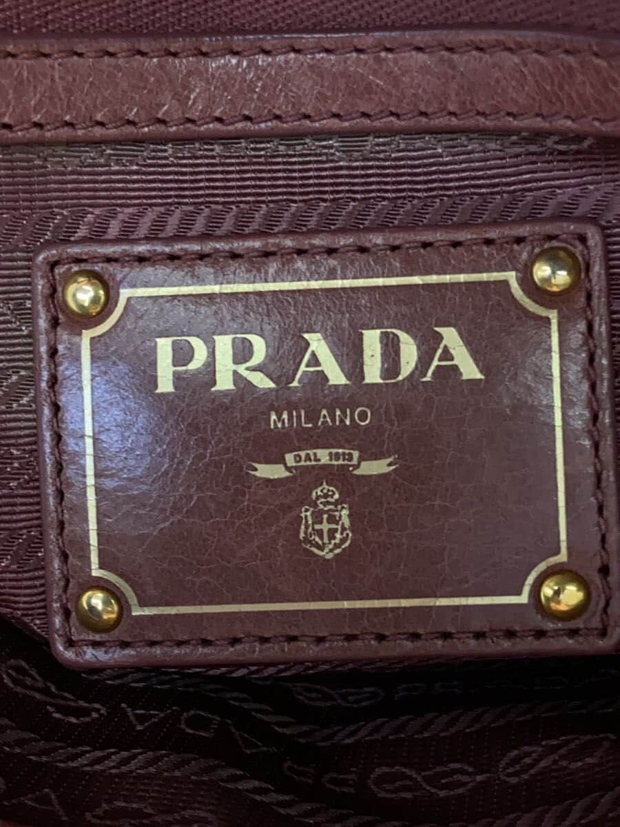 PRADA shoulder bag leather PNK plain 5