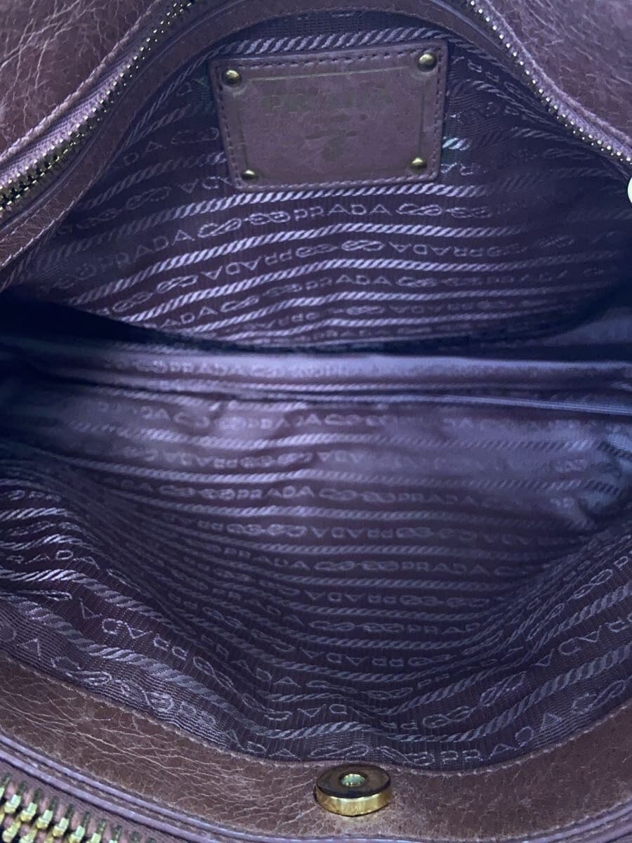 PRADA shoulder bag leather PNK plain 7