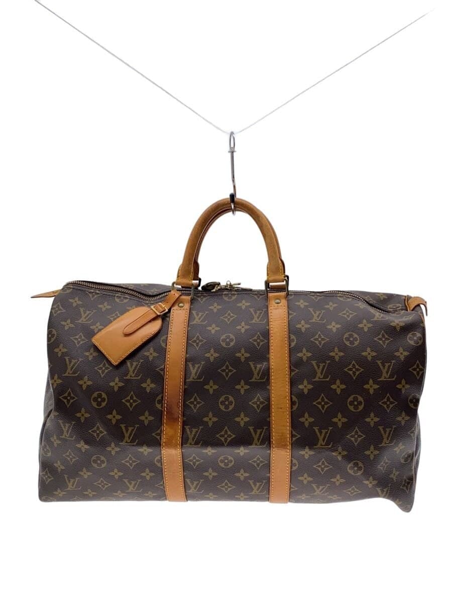 LOUIS VUITTON Boston Bag PVC BRW m41426 Key Missing Part