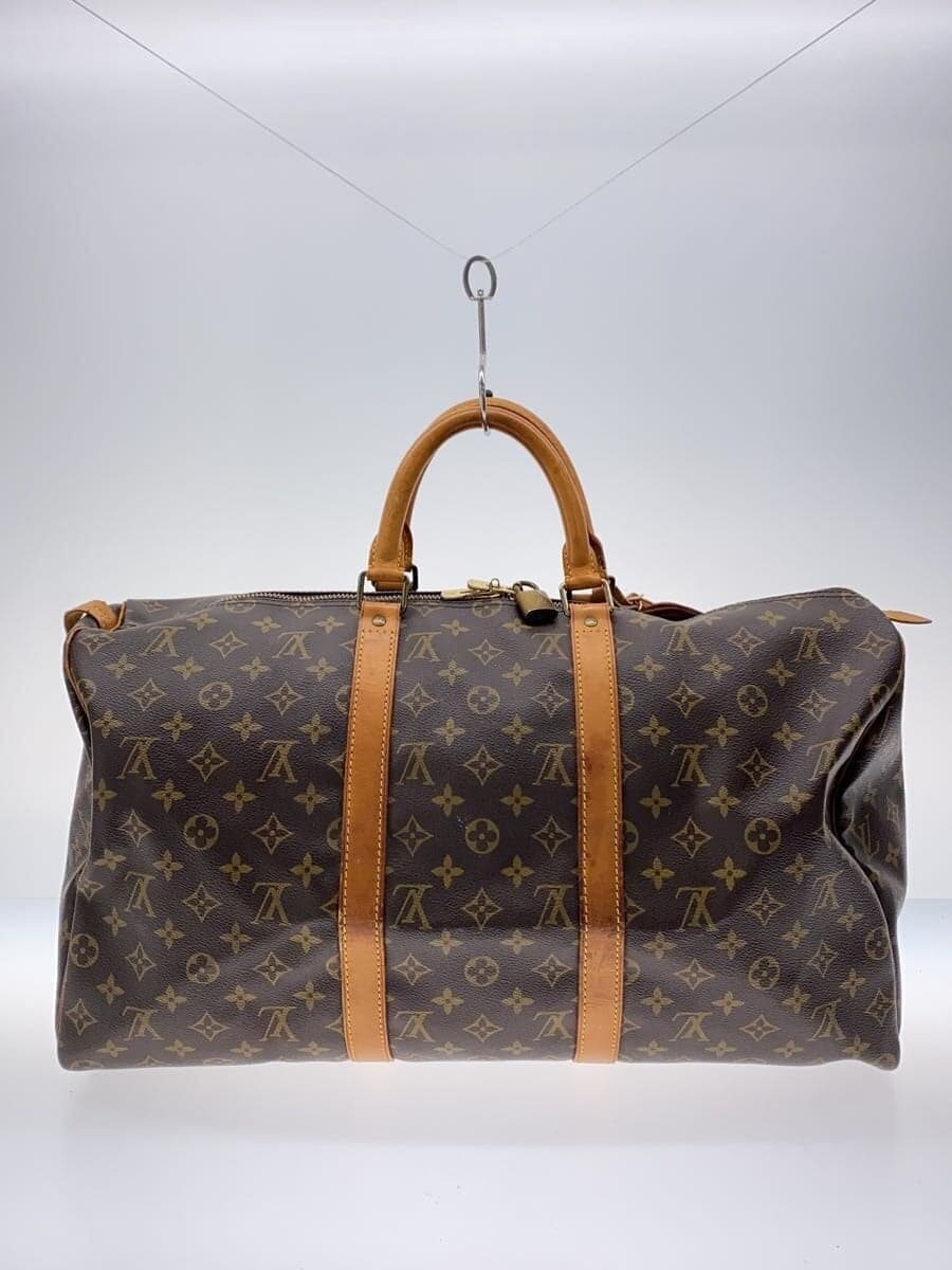 LOUIS VUITTON Boston Bag PVC BRW m41426 Key Missing Part 3