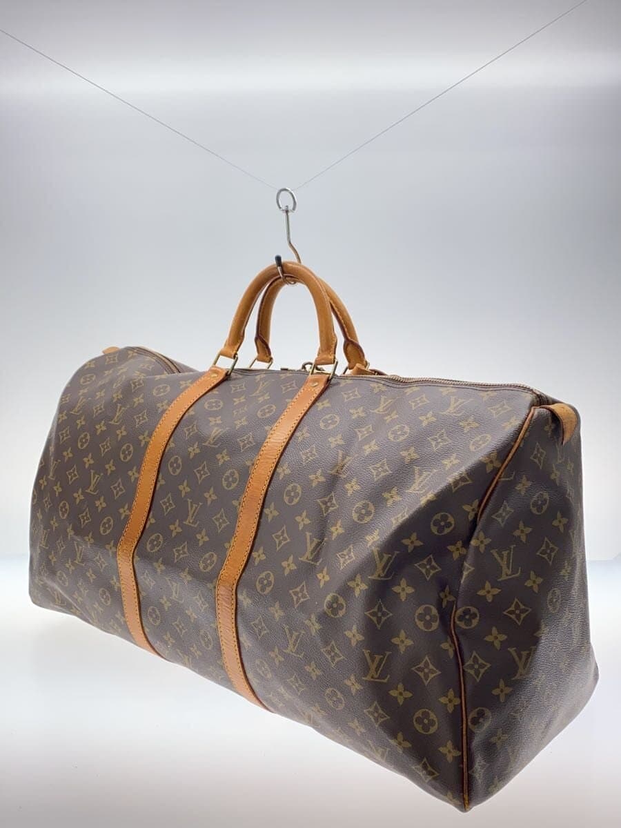 LOUIS VUITTON Keepall 60_Monogram Canvas PVC BRW 2