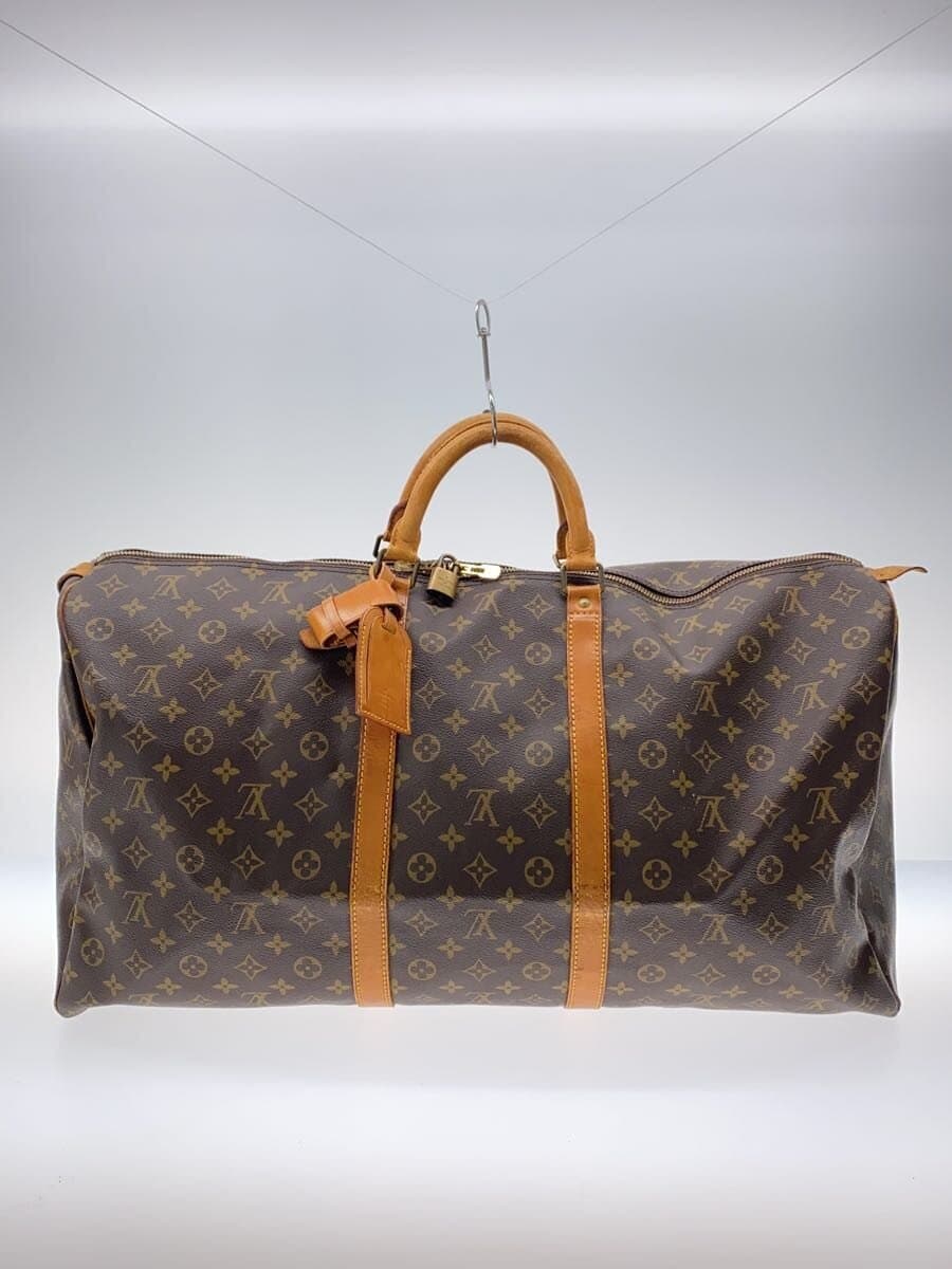 LOUIS VUITTON Keepall 60_Monogram Canvas PVC BRW 3