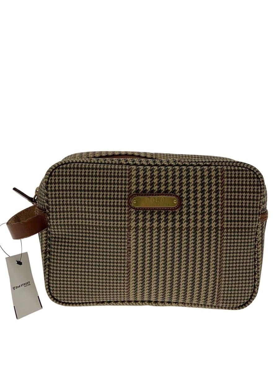POLO RALPH LAUREN Second Bag Leather KHK All-over Pattern