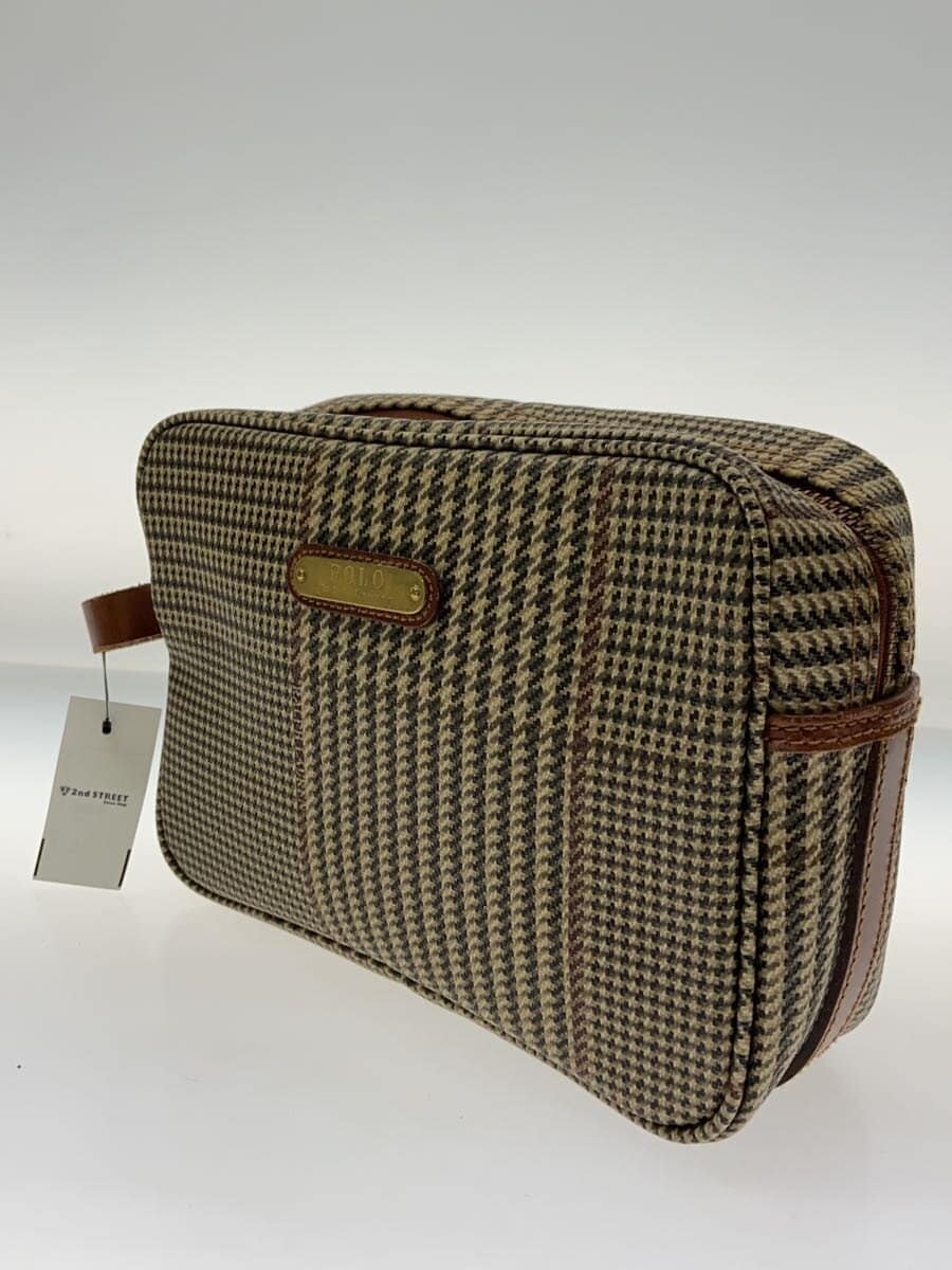 POLO RALPH LAUREN Second Bag Leather KHK All-over Pattern 2