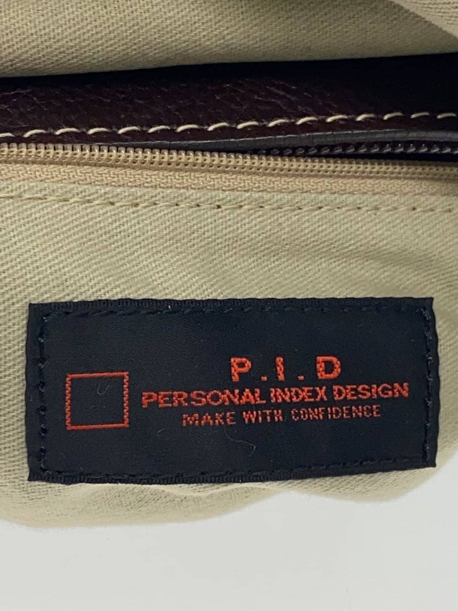P.i.d shoulder bag leather BRW plain 5