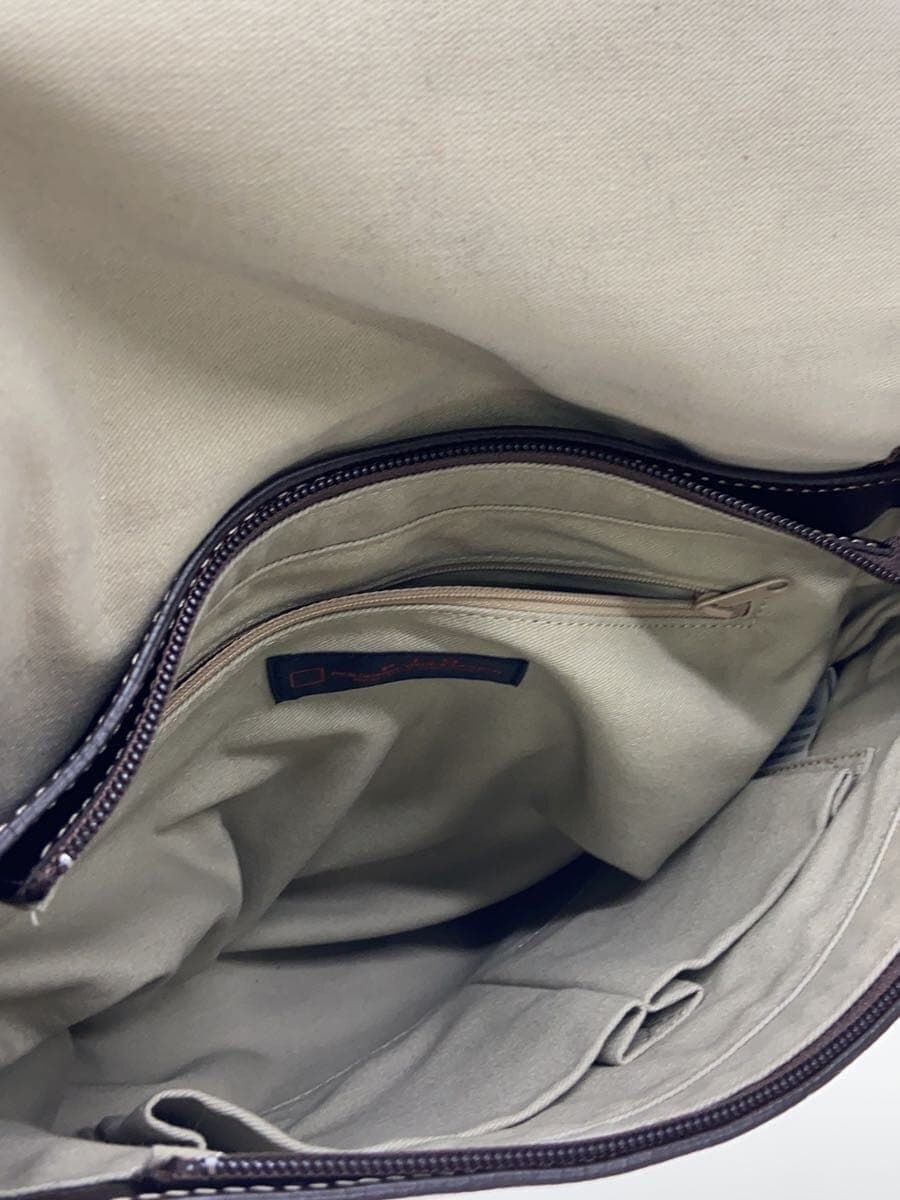 P.i.d shoulder bag leather BRW plain 6