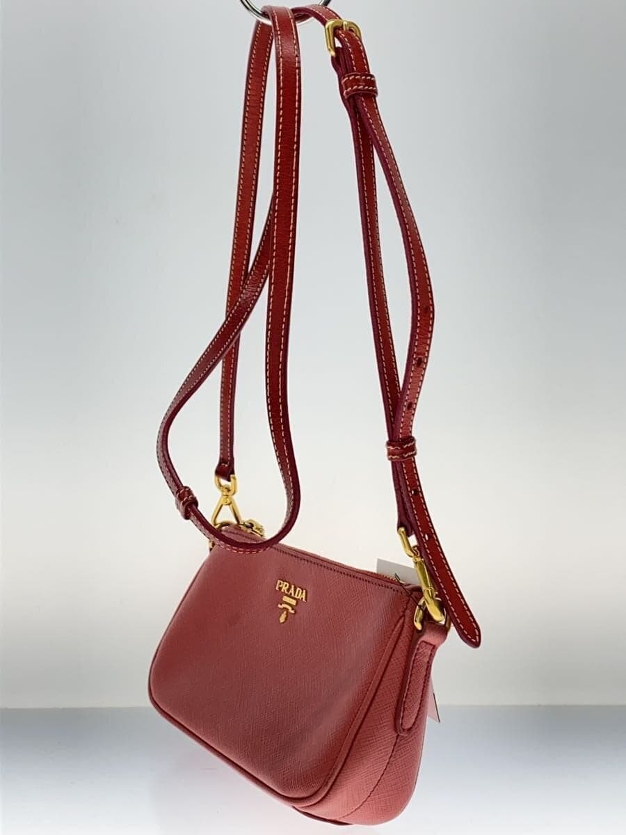 PRADA Handbag Leather PNK 1N1723 2
