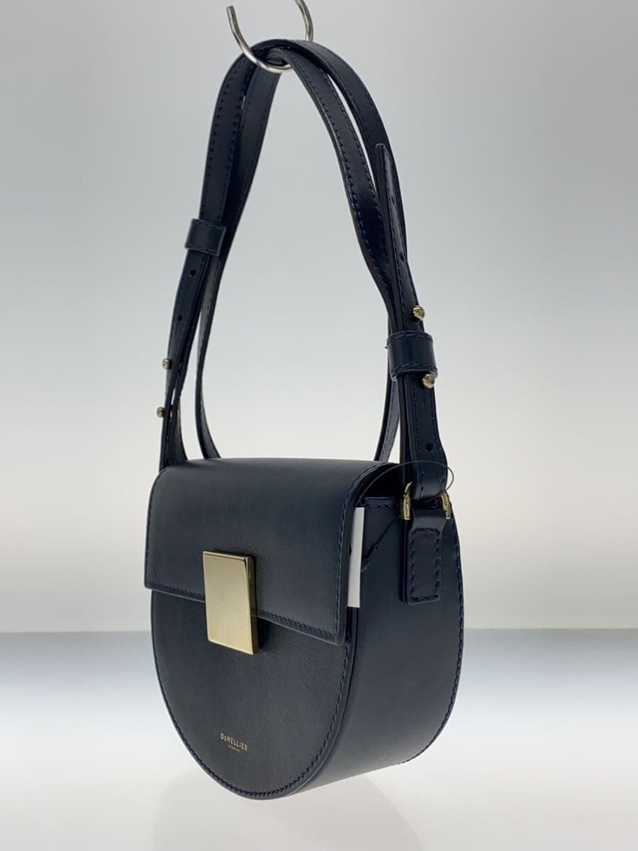 DEMELLIER Shoulder Bag Leather NVY 2