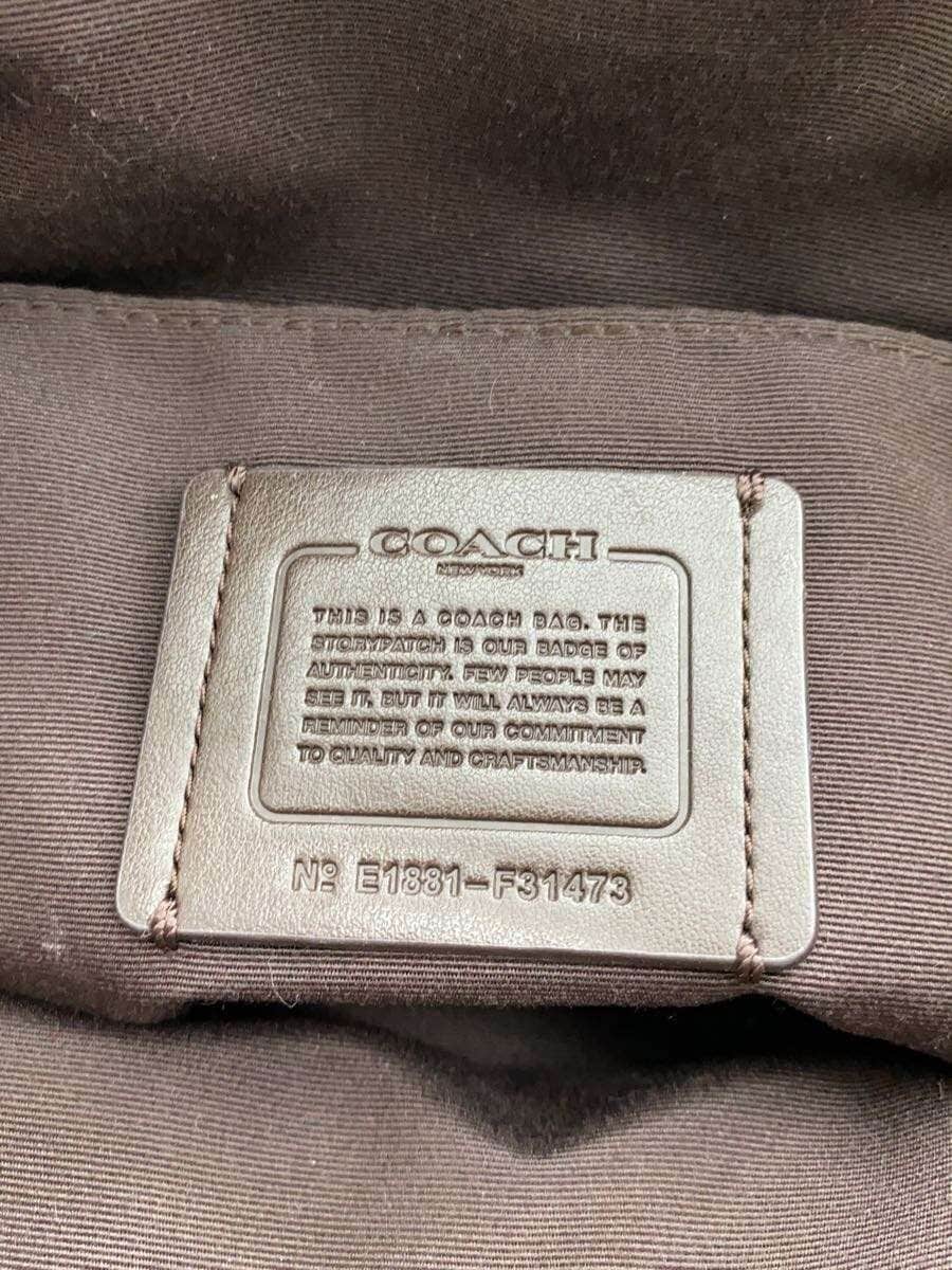 COACH Handbag Leather CRM Near Rivet With Stain Corner Wear 5