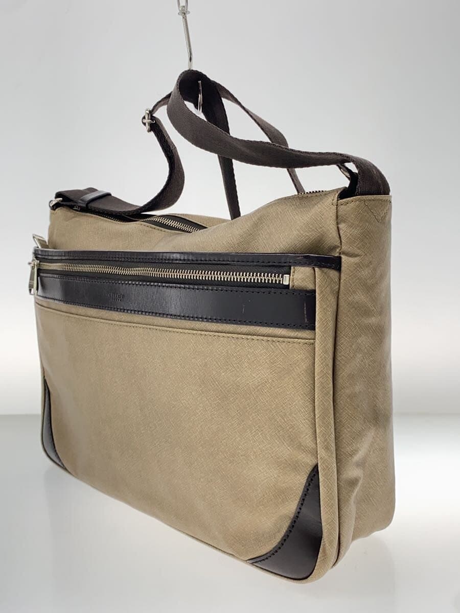 ultima TOKYO Shoulder Bag BEG Leather Scuff pc 2