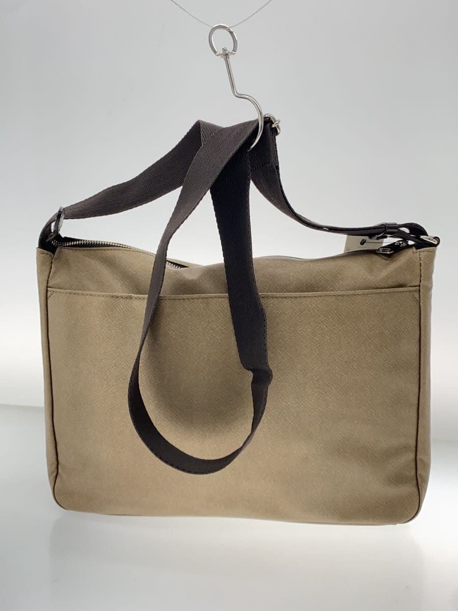 ultima TOKYO Shoulder Bag BEG Leather Scuff pc 3