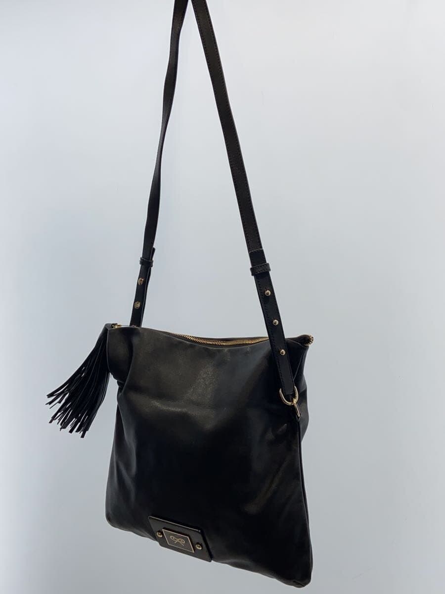 ANYA HINDMARCH Shoulder Bag Leather BLK 2