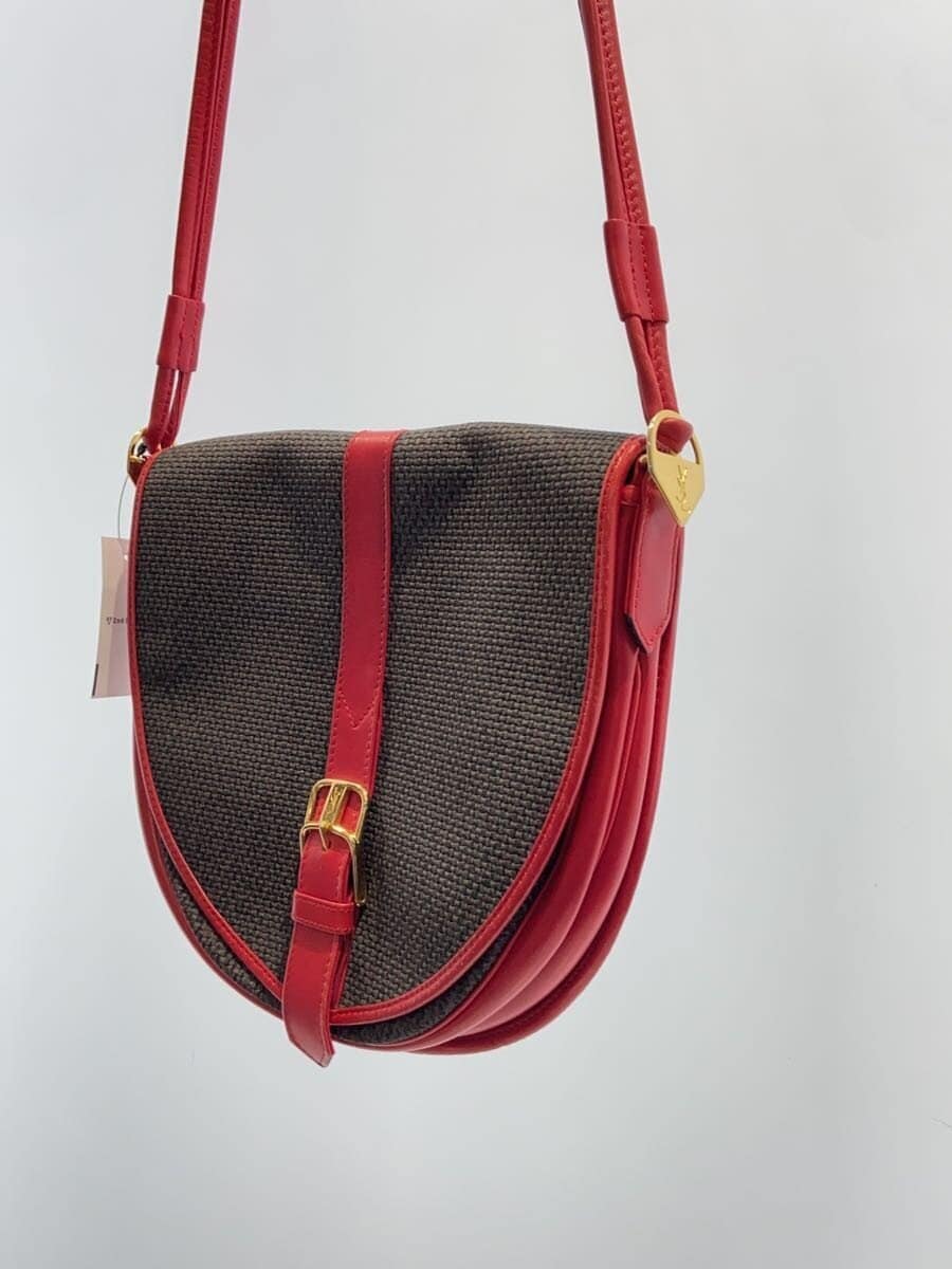 YVES SAINT LAURENT shoulder bag canvas RED 2