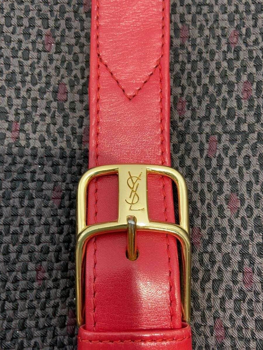 YVES SAINT LAURENT shoulder bag canvas RED 5