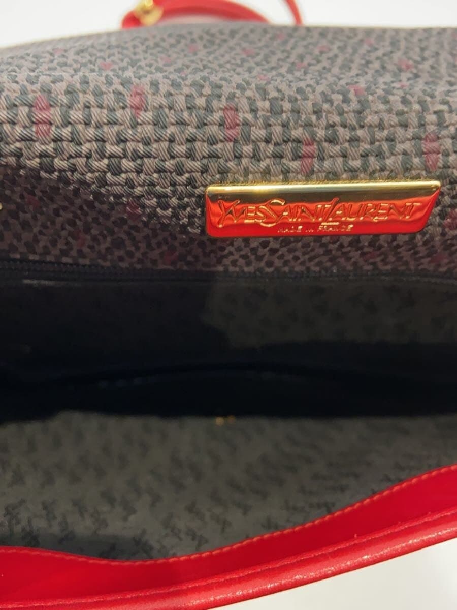 YVES SAINT LAURENT shoulder bag canvas RED 6