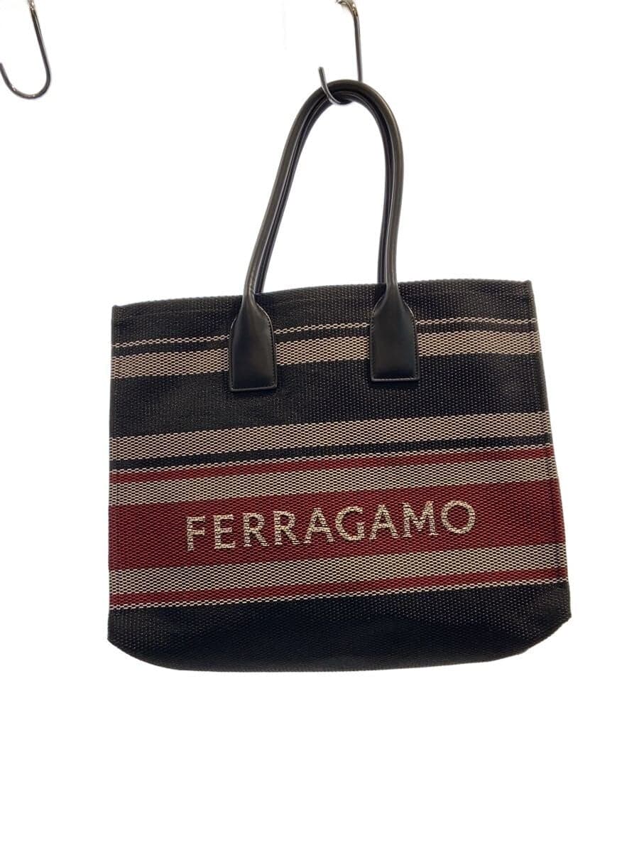 Salvatore Ferragamo handbag PVC BLK stripe