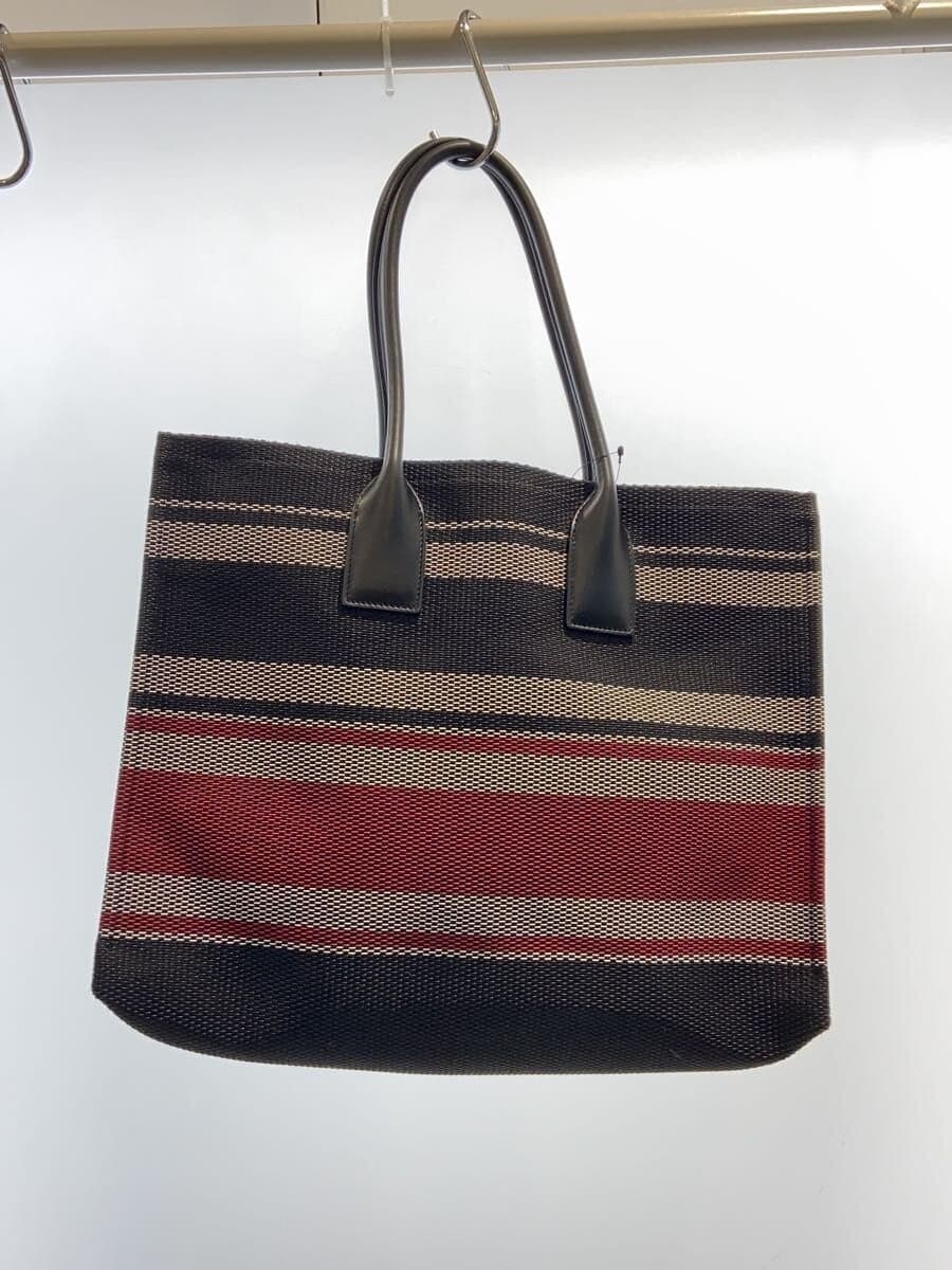 Salvatore Ferragamo handbag PVC BLK stripe 3