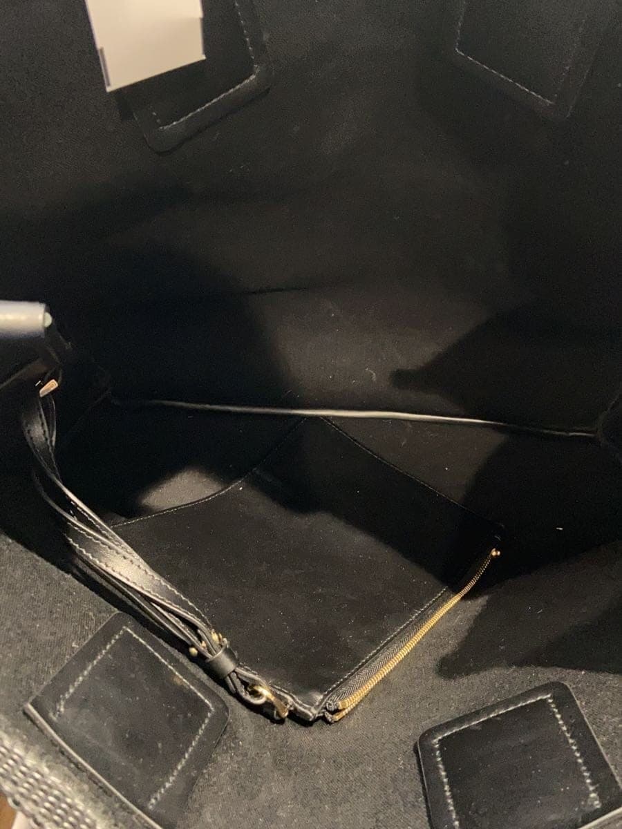 Salvatore Ferragamo handbag PVC BLK stripe 6