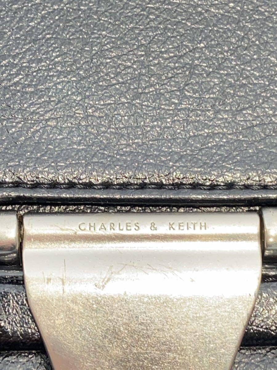 CHARLES&KEITH Shoulder Bag Leather BLK Solid 5