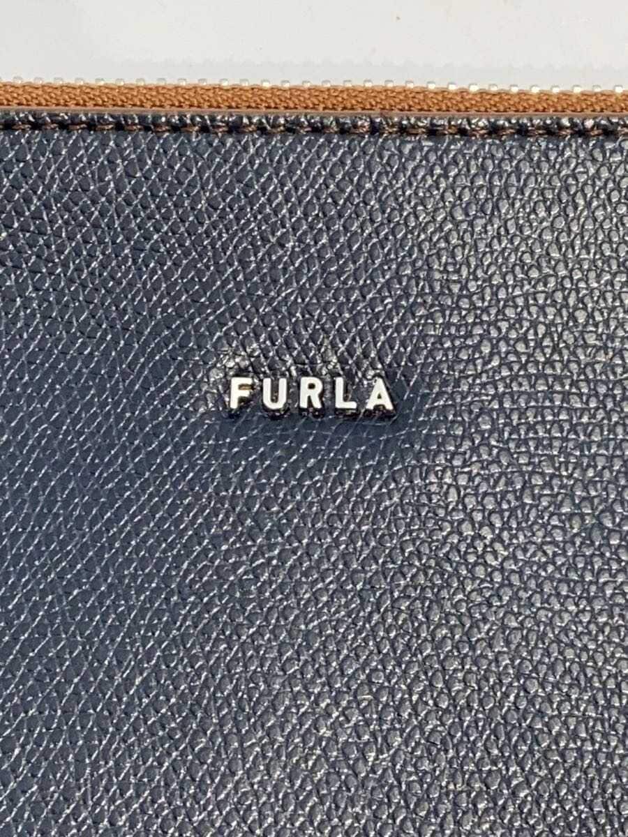 FURLA Clutch Bag Leather NVY 5