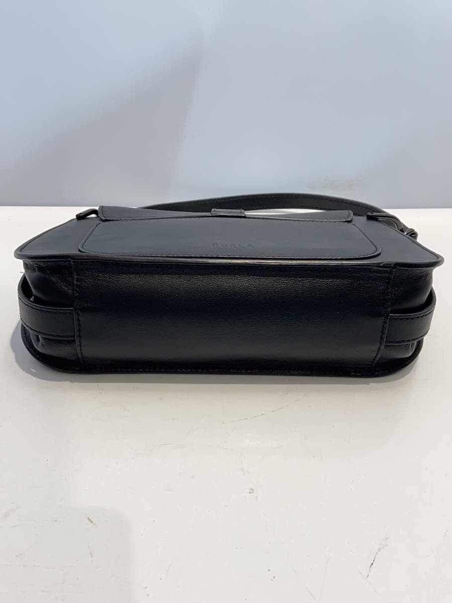FURLA Shoulder Bag Leather BLK 4