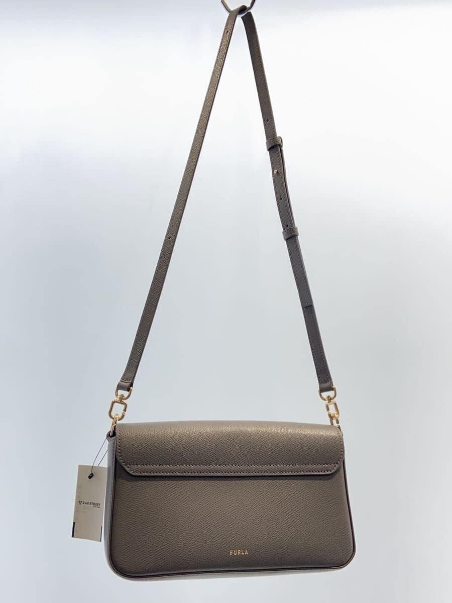 FURLA Shoulder Bag Leather GRY 3