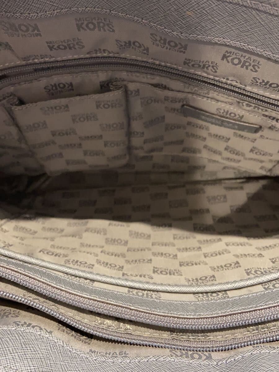 MICHAEL KORS Tote Bag Leather GRY Solid OD-1406 6