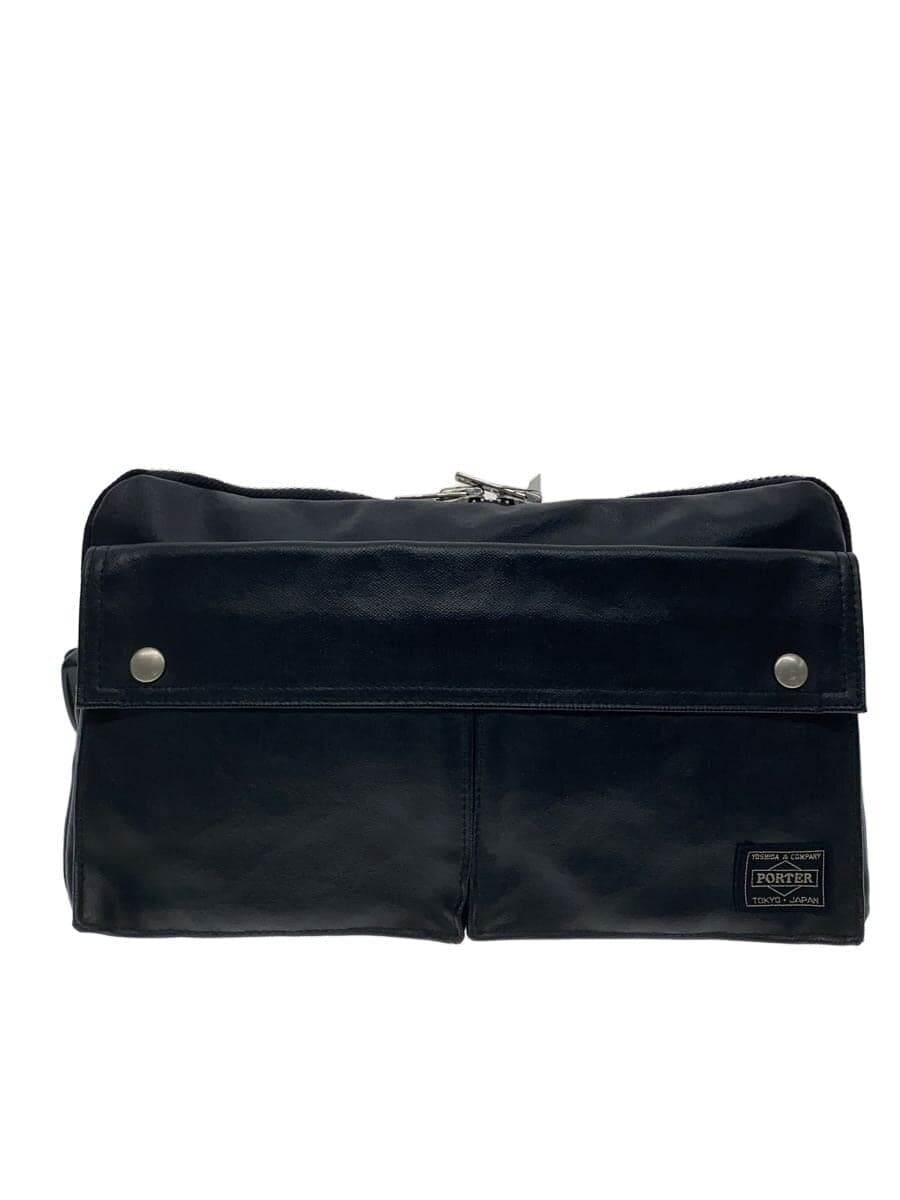 PORTER Freestyle Waist Bag Faux Leather Black Solid Color Freestyle