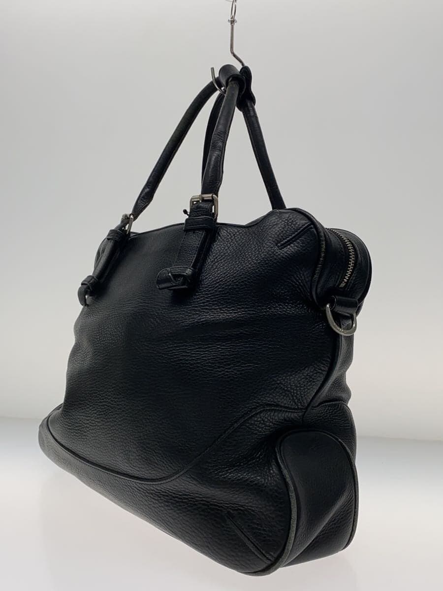 PELLE MORBIDA Bag Leather Black Cracks on the handles; general wear and scuffs 2
