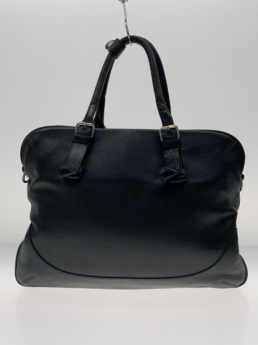 PELLE MORBIDA Bag Leather Black Cracks on the handles; general wear and scuffs 3