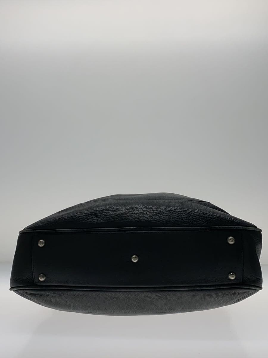 PELLE MORBIDA Bag Leather Black Cracks on the handles; general wear and scuffs 4