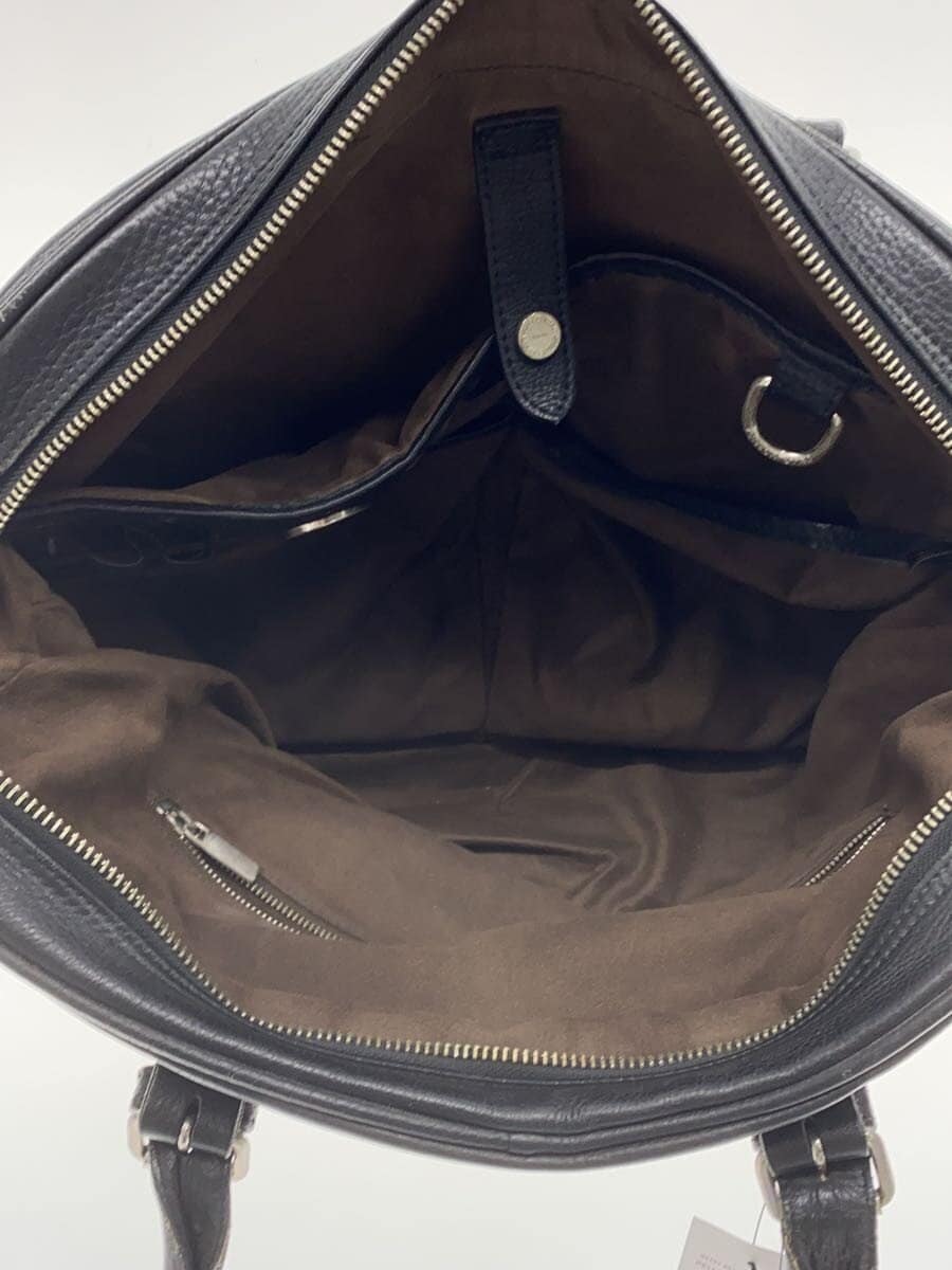 PELLE MORBIDA Bag Leather Black Cracks on the handles; general wear and scuffs 6