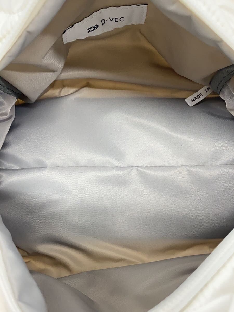 D-VEC Quilted Bag Polyester White Solid Color VH-3BA40229 6