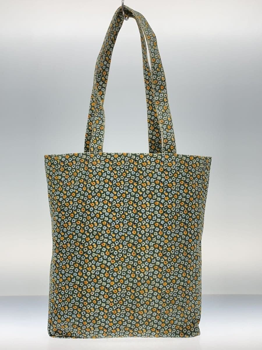 A.P.C. Tote Bag Canvas Green Floral Print 3