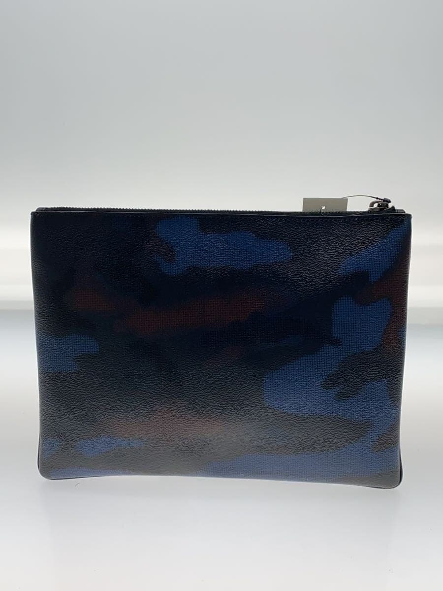 COACH Clutch Bag Leather Black Camouflage F37881 2