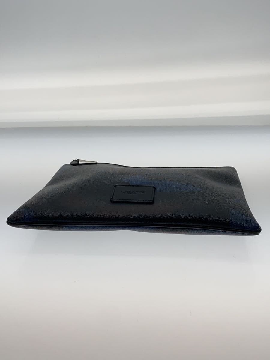 COACH Clutch Bag Leather Black Camouflage F37881 3