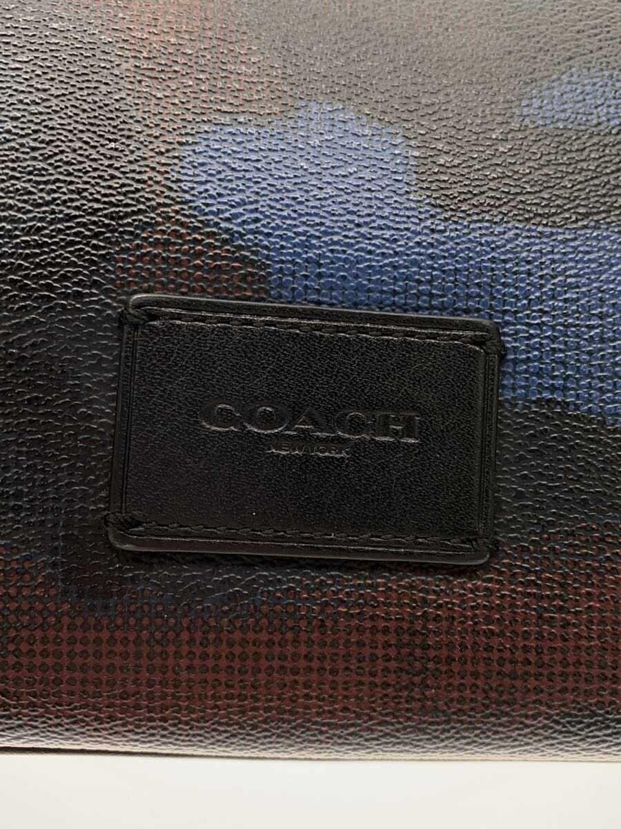 COACH Clutch Bag Leather Black Camouflage F37881 4