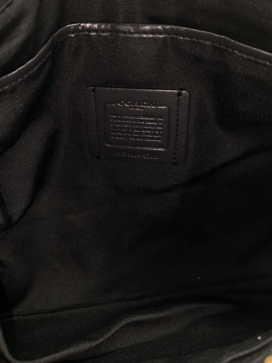 COACH Clutch Bag Leather Black Camouflage F37881 5