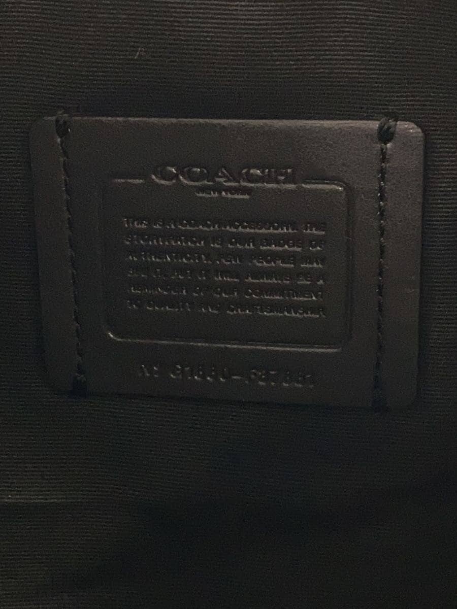 COACH Clutch Bag Leather Black Camouflage F37881 6