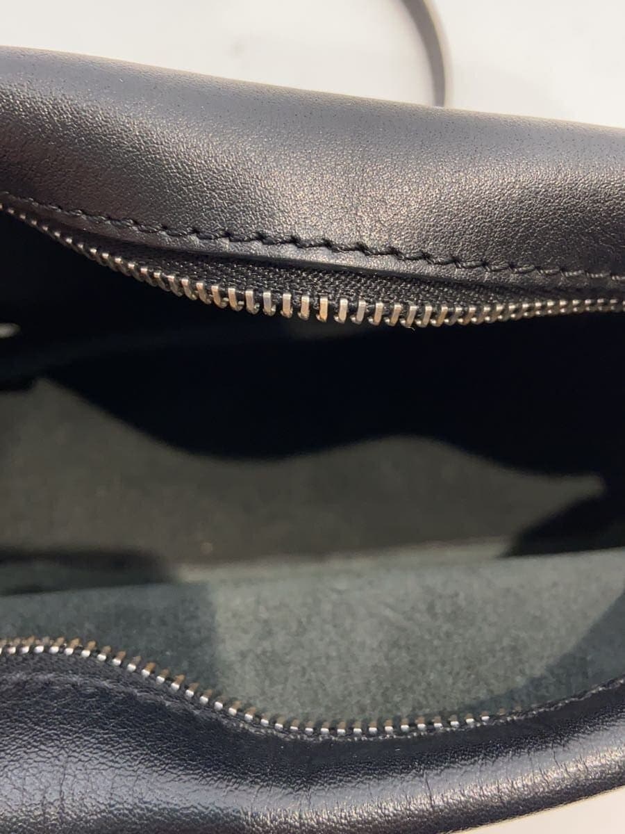 J&M DAVIDSON shoulder bag leather BLK with bag minor scratches 6