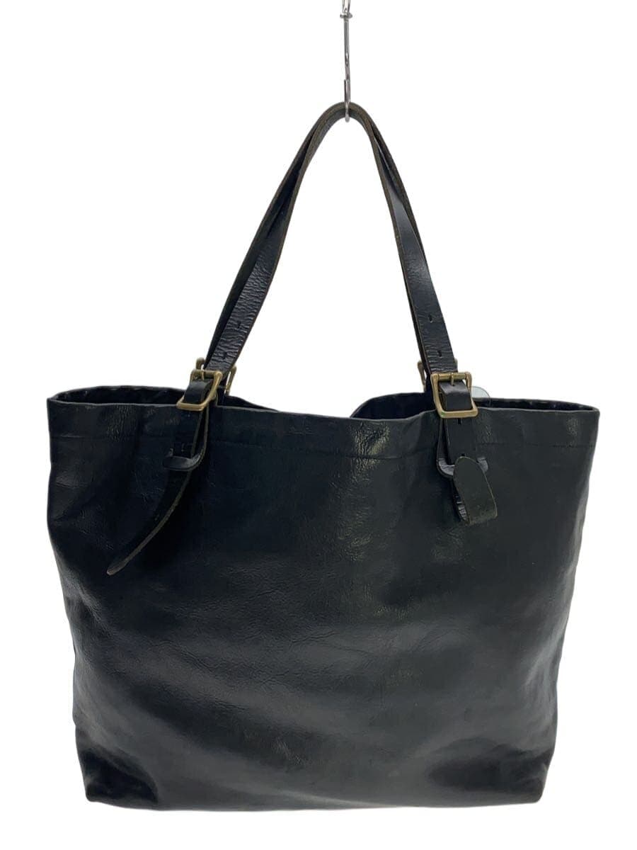 SLOW Tote Bag Leather Black