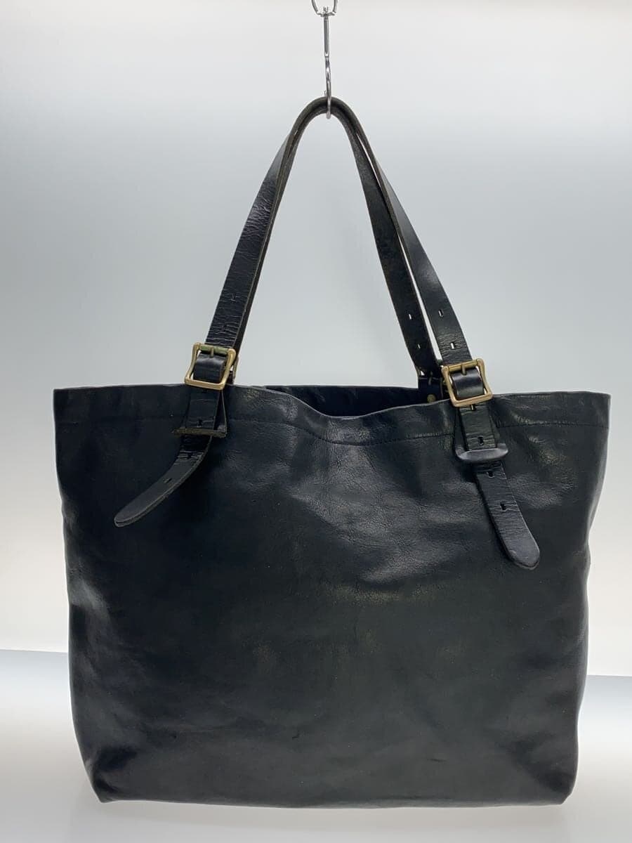 SLOW Tote Bag Leather Black 3