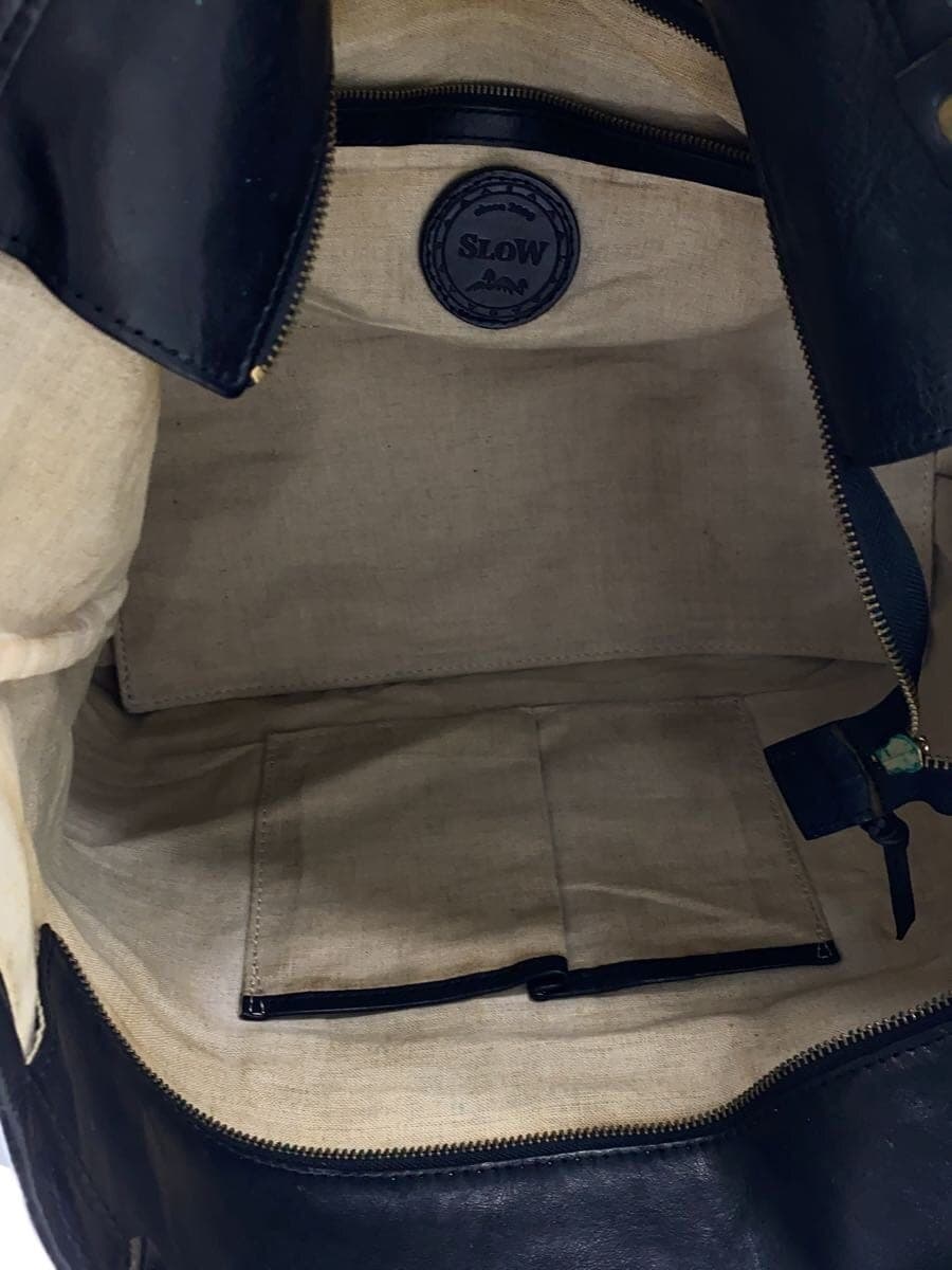 SLOW Tote Bag Leather Black 6